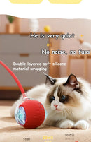 Smart Rolling Cat Toy – Interactive Electric Ball with Faux Tail