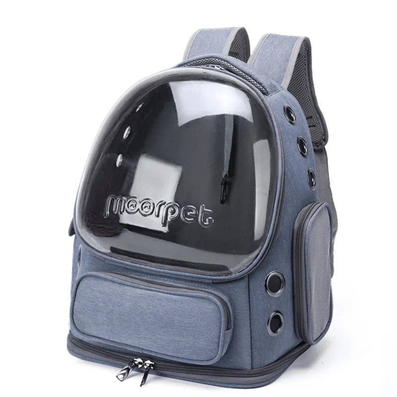 Transparent Pet Travel Backpack – Breathable Cat & Dog Carrier