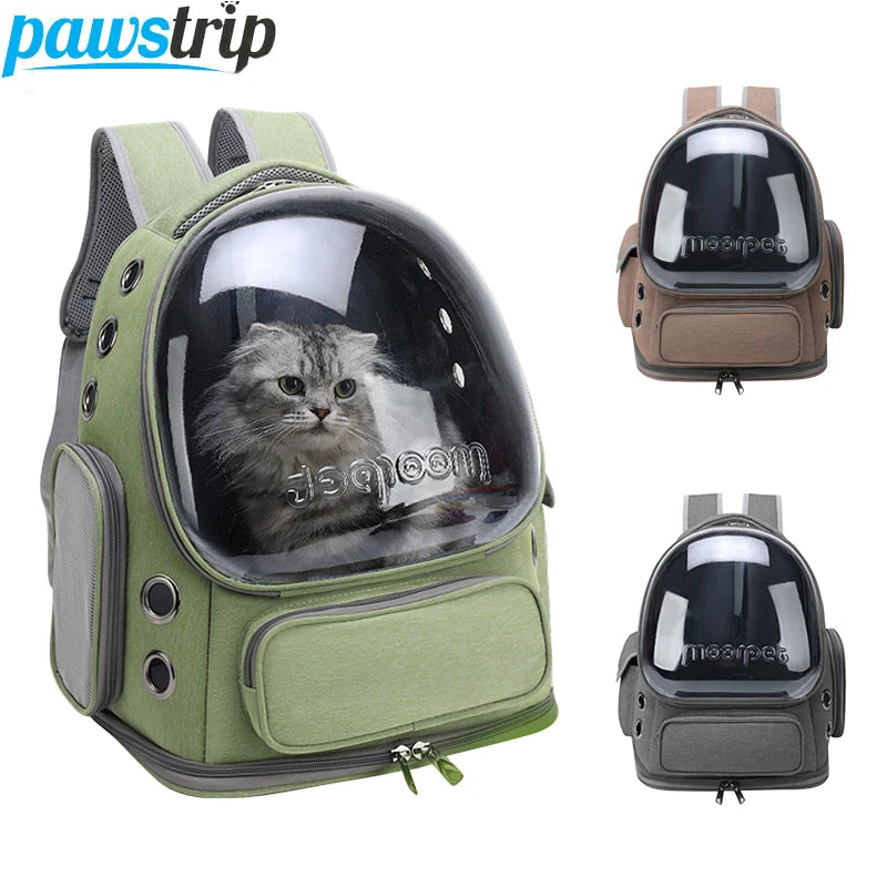 Transparent Pet Travel Backpack – Breathable Cat & Dog Carrier