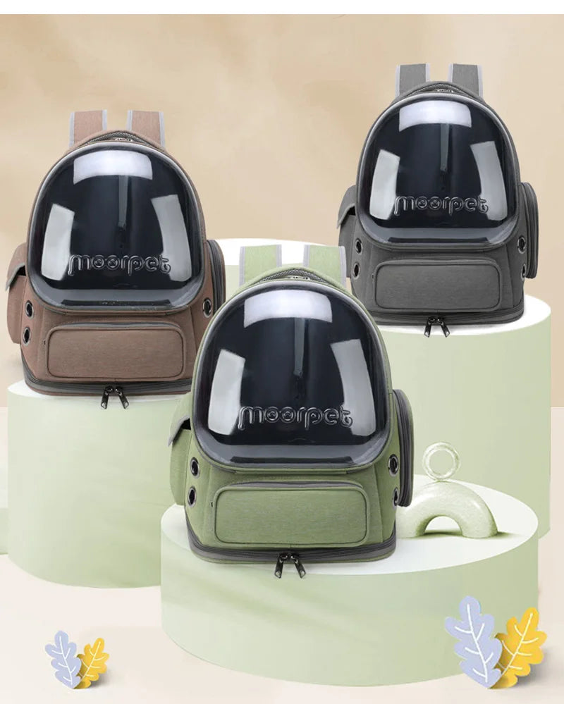 Transparent Pet Travel Backpack – Breathable Cat & Dog Carrier
