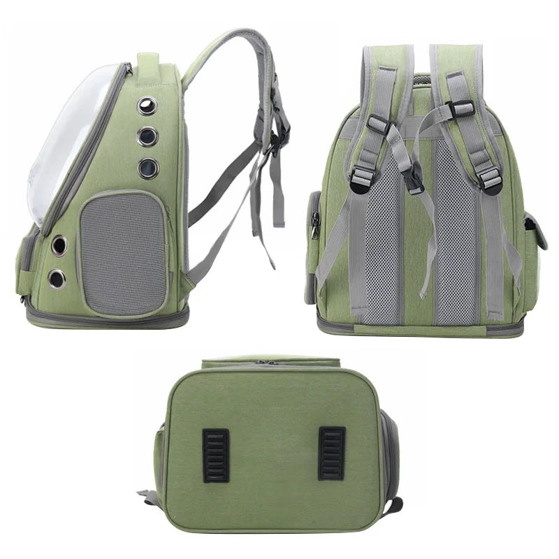 Transparent Pet Travel Backpack – Breathable Cat & Dog Carrier