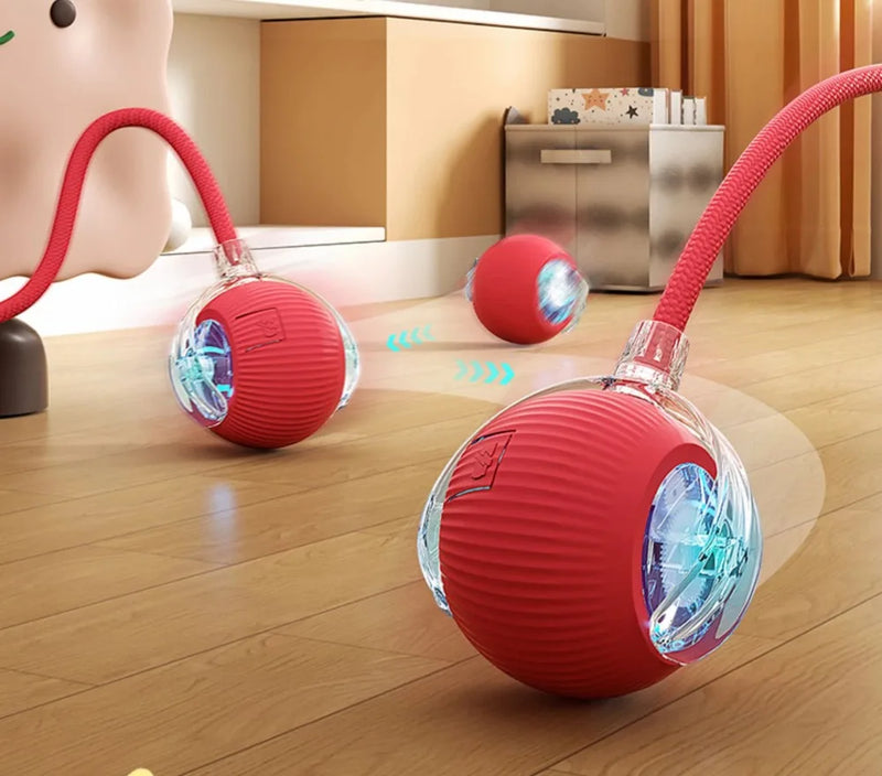 Smart Rolling Cat Toy – Interactive Electric Ball with Faux Tail